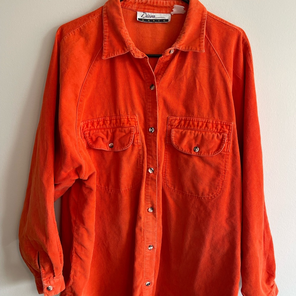Vintage Orange Corduroy Jacket